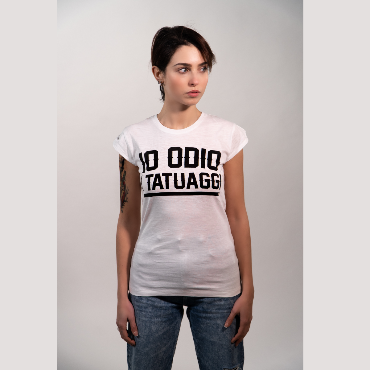 Tshirt Donna IO ODIO I TATUAGGI - Family Affair Milano