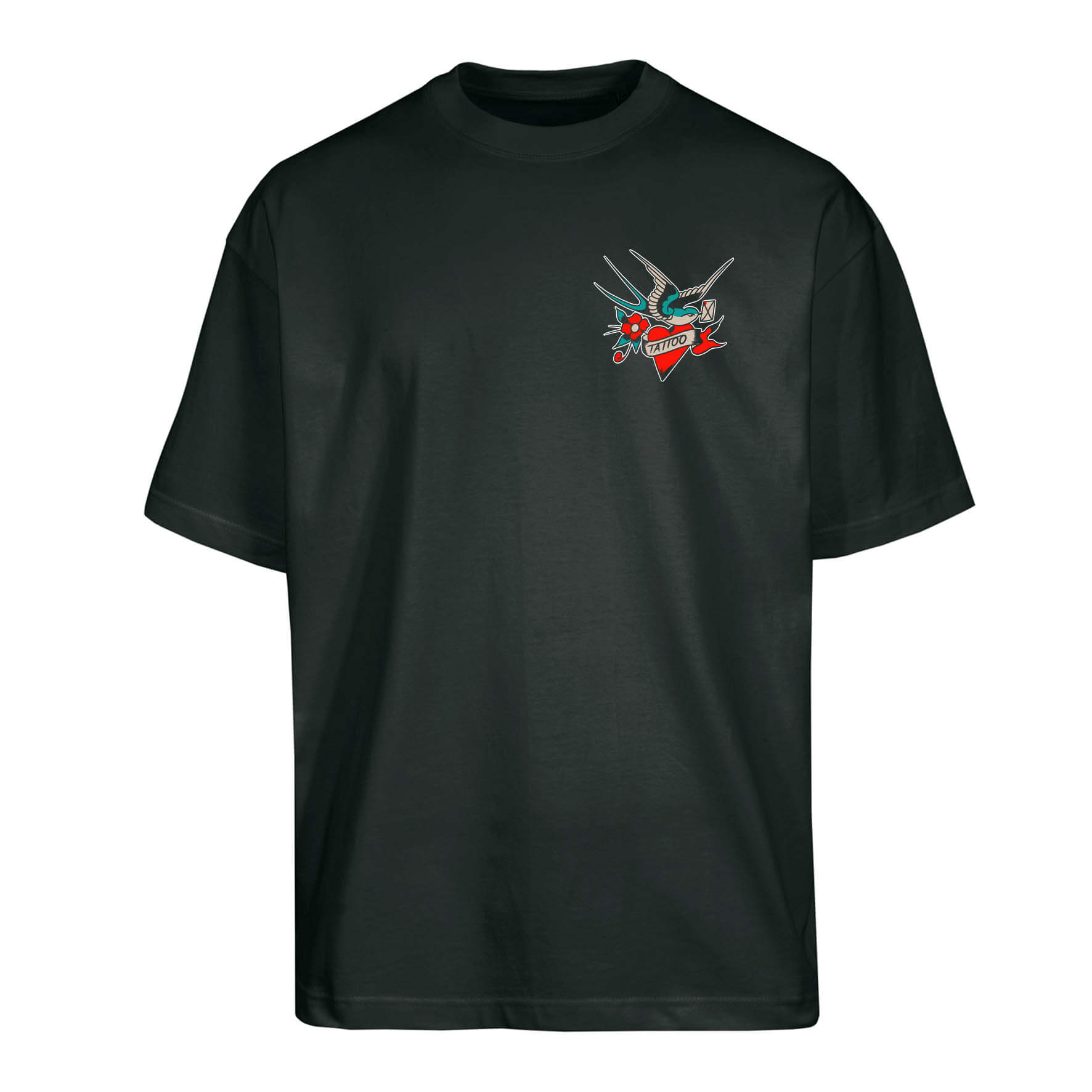 OVER-ITALIAN-ROOSTER_ANDREOLI_NERA_FR T-SHIRT OVERSIZE ITALIAN ROOSTER - ANDREOLI - NERA - FRONTE