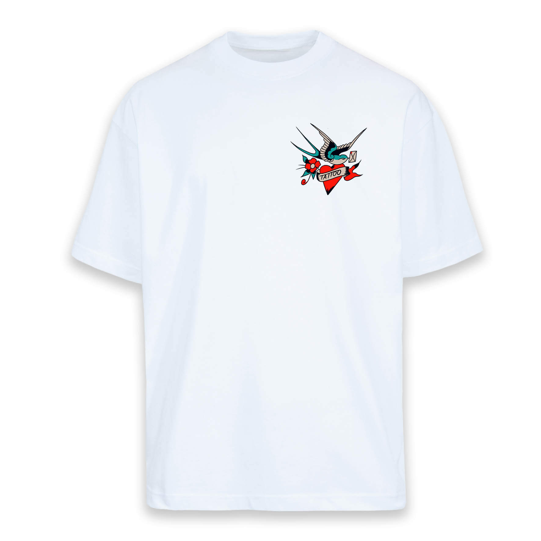 T-SHIRT OVERSIZE - PIN UP - ANDREOLI - BIANCA - FRONTE