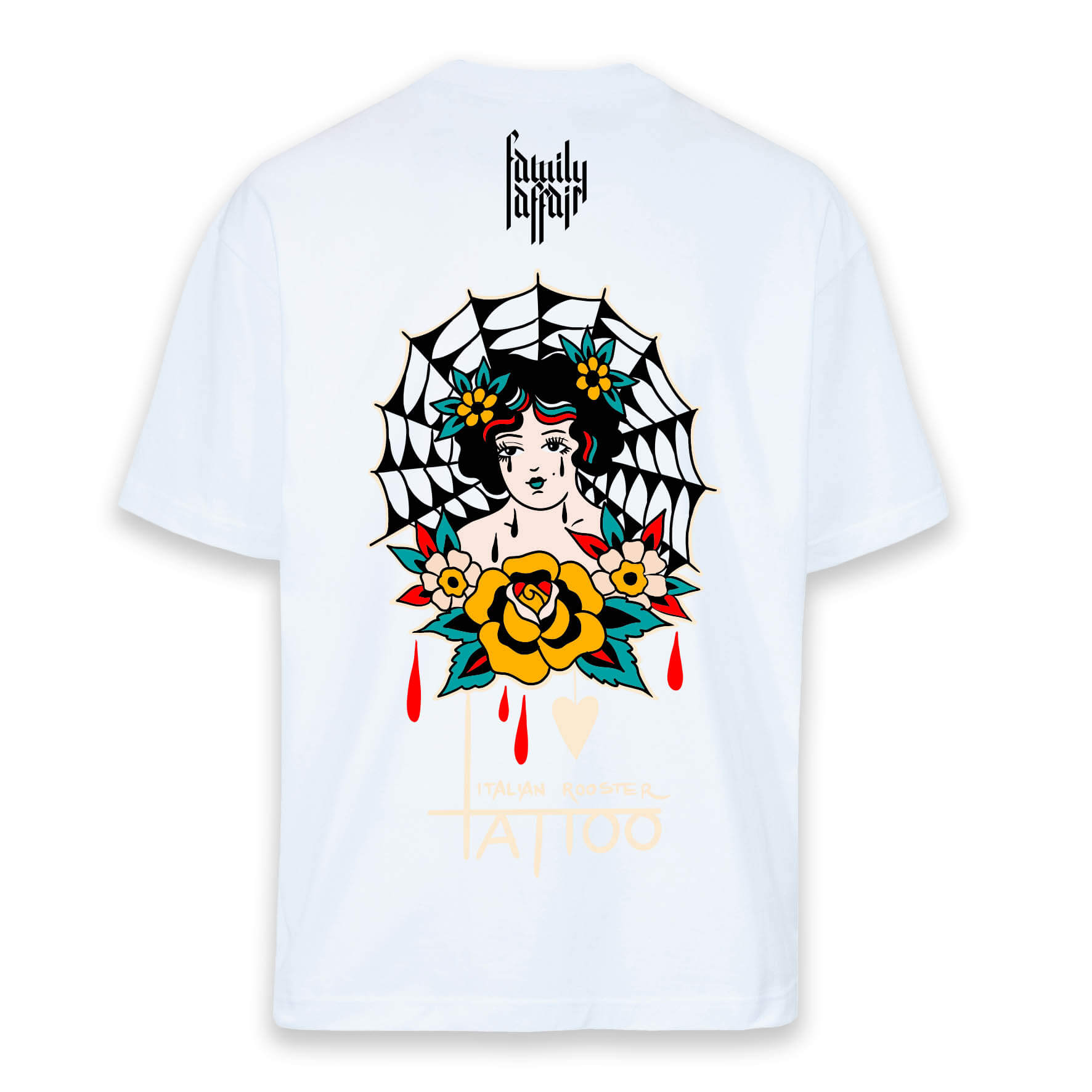 T-SHIRT OVERSIZE - PIN UP - ANDREOLI - BIANCA - RETRO