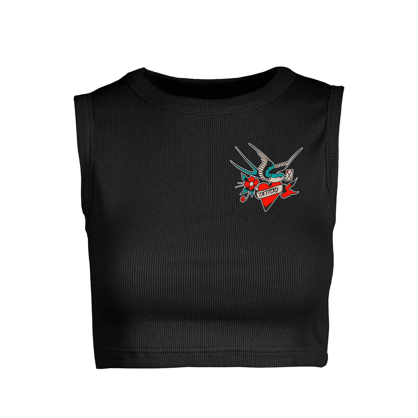 SMALL TOP RONDINE - ANDREOLI - DONNA NERA - FRONTE