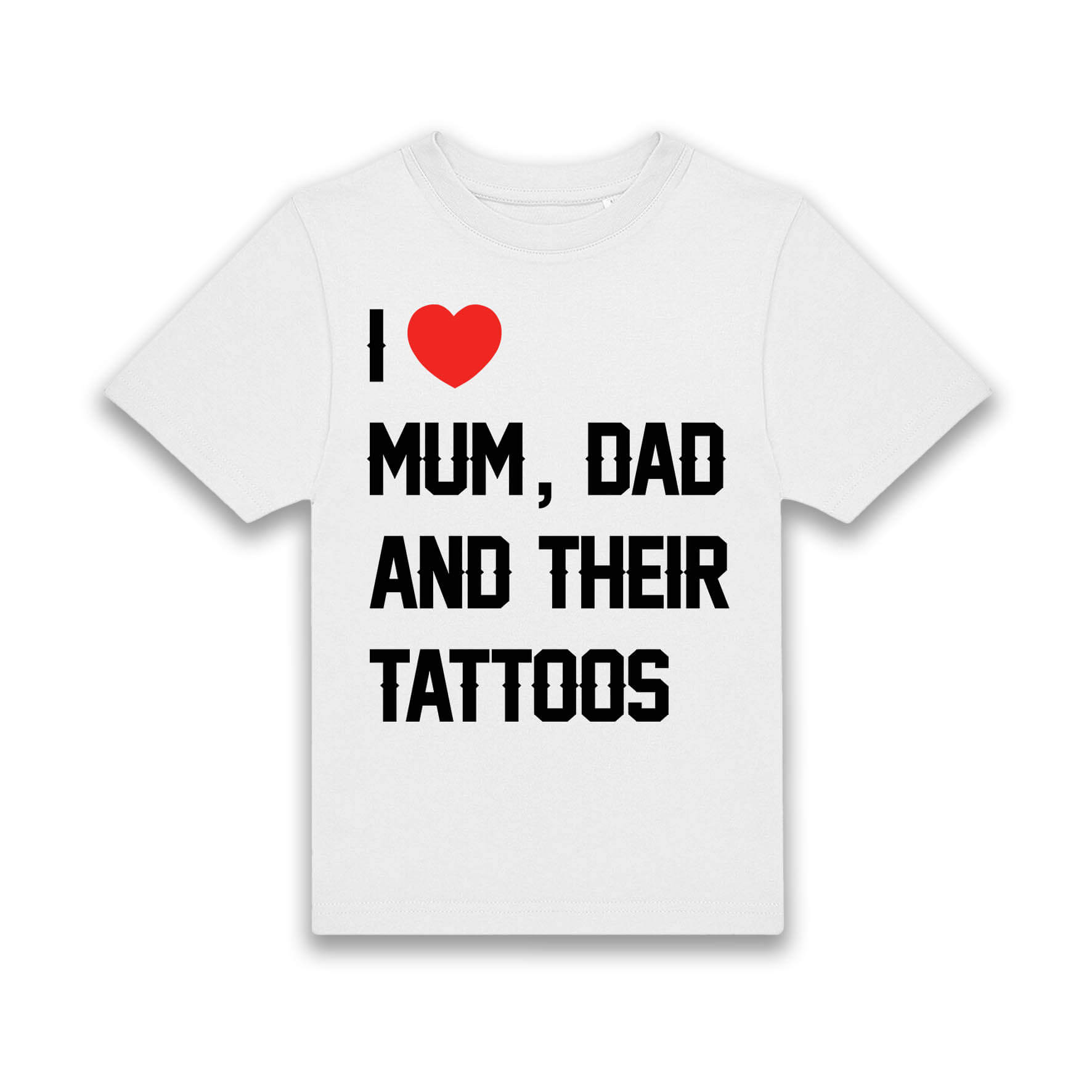 T-SHIRT BAMBINO MUM AND DAD - BIANCA - FRONTE