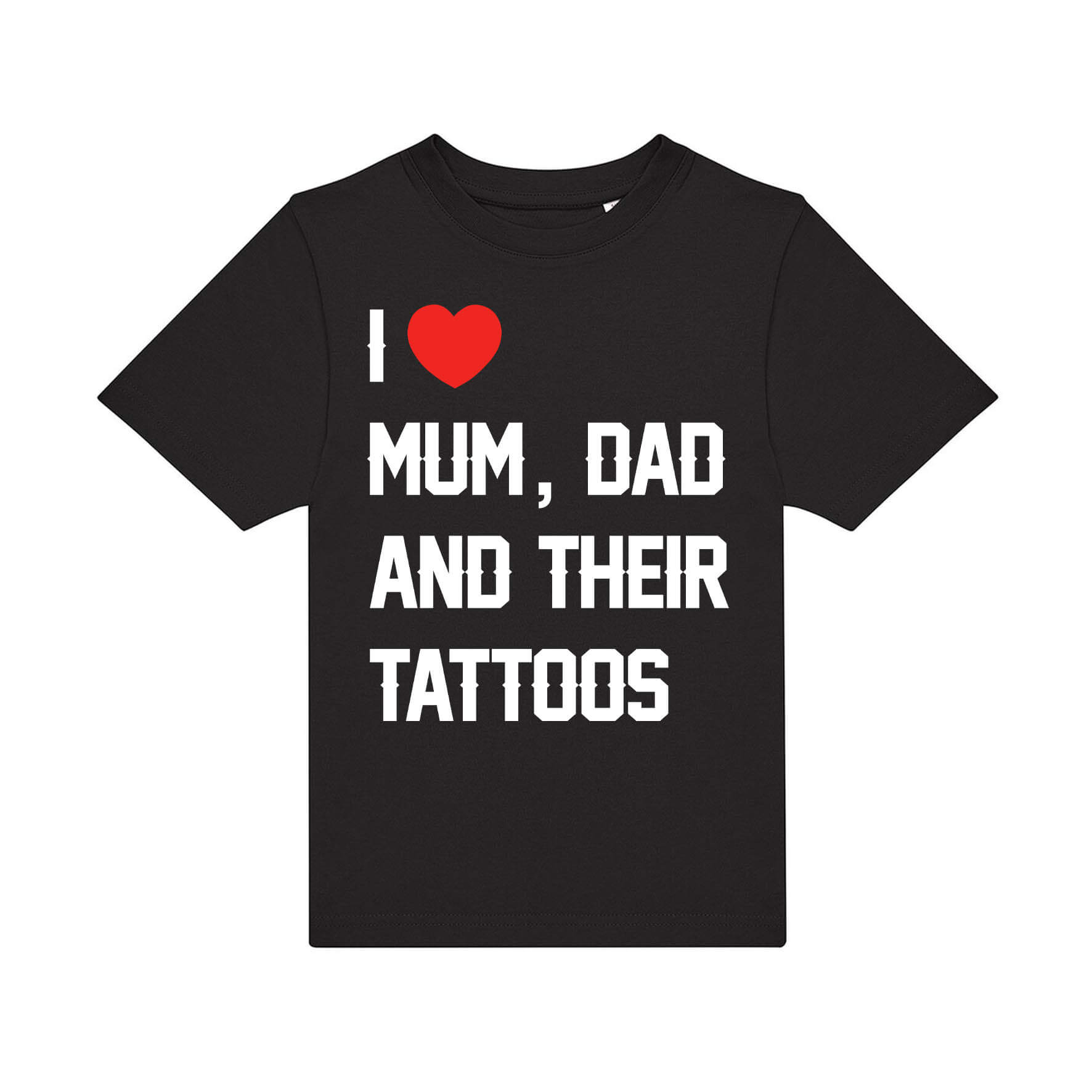 T-SHIRT BAMBINO MUM AND DAD - NERA - FRONTE