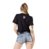 CROP TOP SHIRT LADY IO ODIO I TATUAGGI -NERA - RETRO