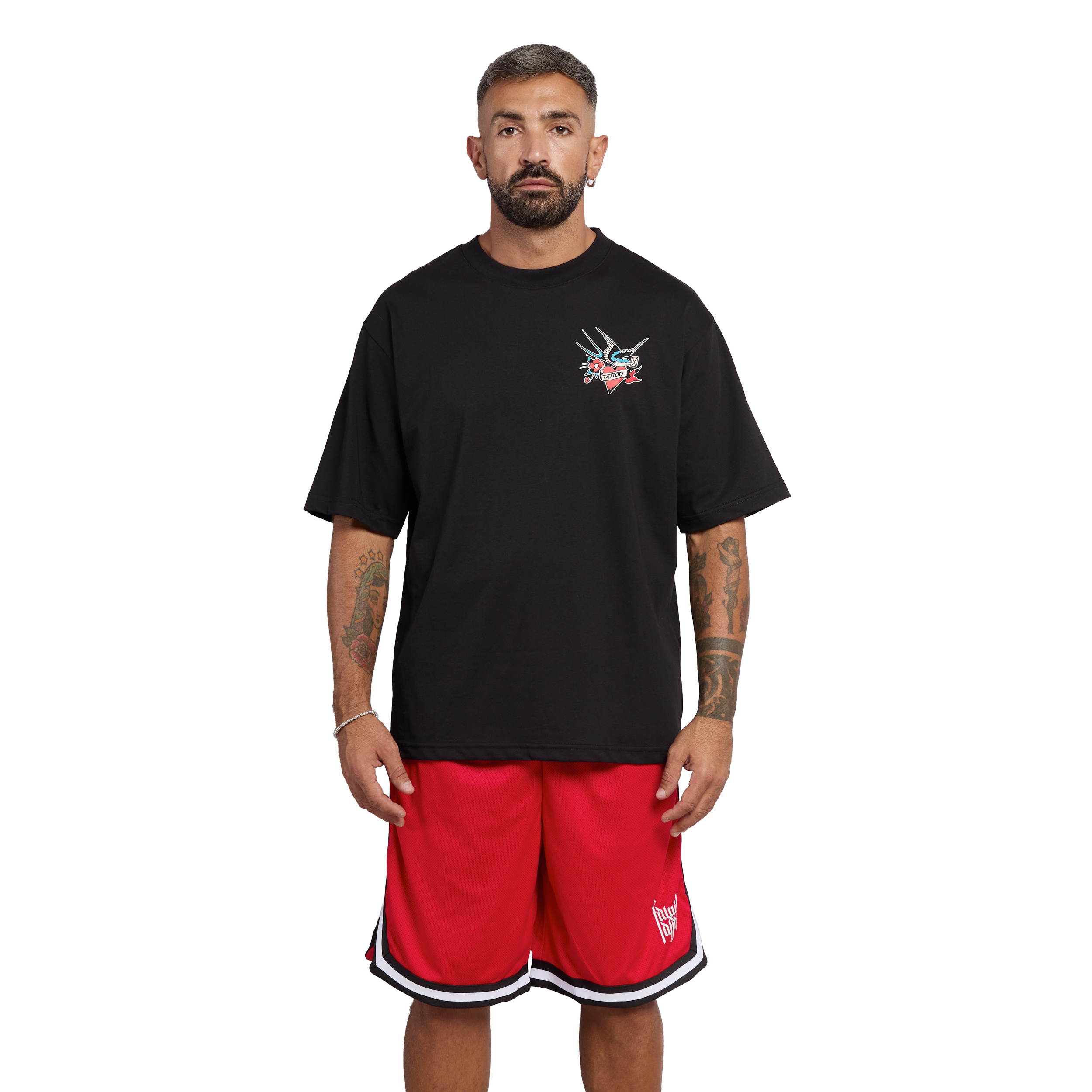 T-SHIRT OVERSIZE - PIN UP - ANDREOLI - NERA - FRONTE