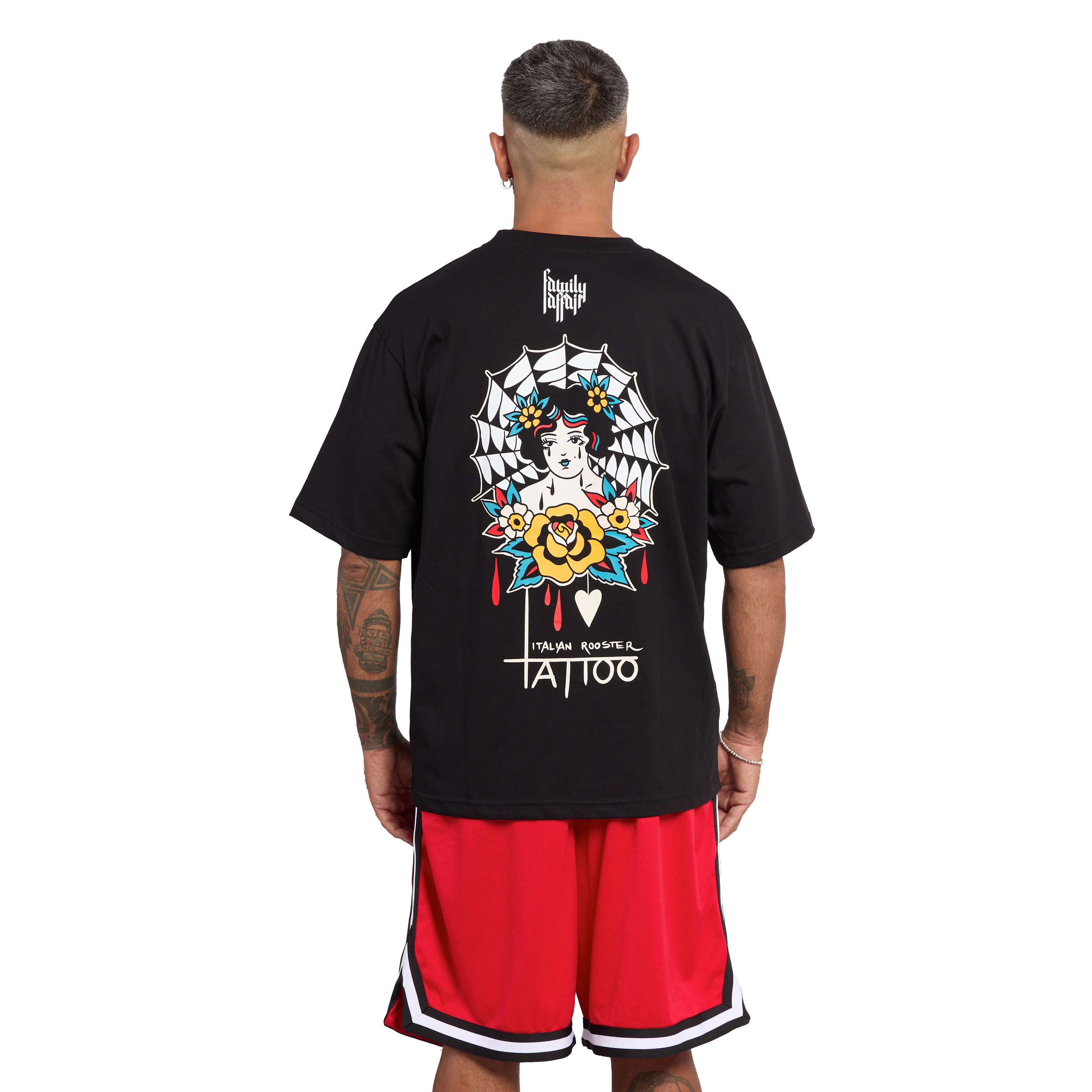 T-SHIRT OVERSIZE - PIN UP - ANDREOLI - NERA - RETRO