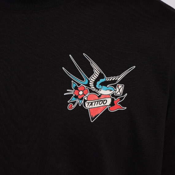 T-SHIRT OVERSIZE ITALIAN ROOSTER - ANDREOLI - NERA - FRONTE -LOGO