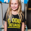 T-SHIRT BAMBINO IO ODIO I TATUAGGI - NERO/SCRITTA GIALLA - FRONTE