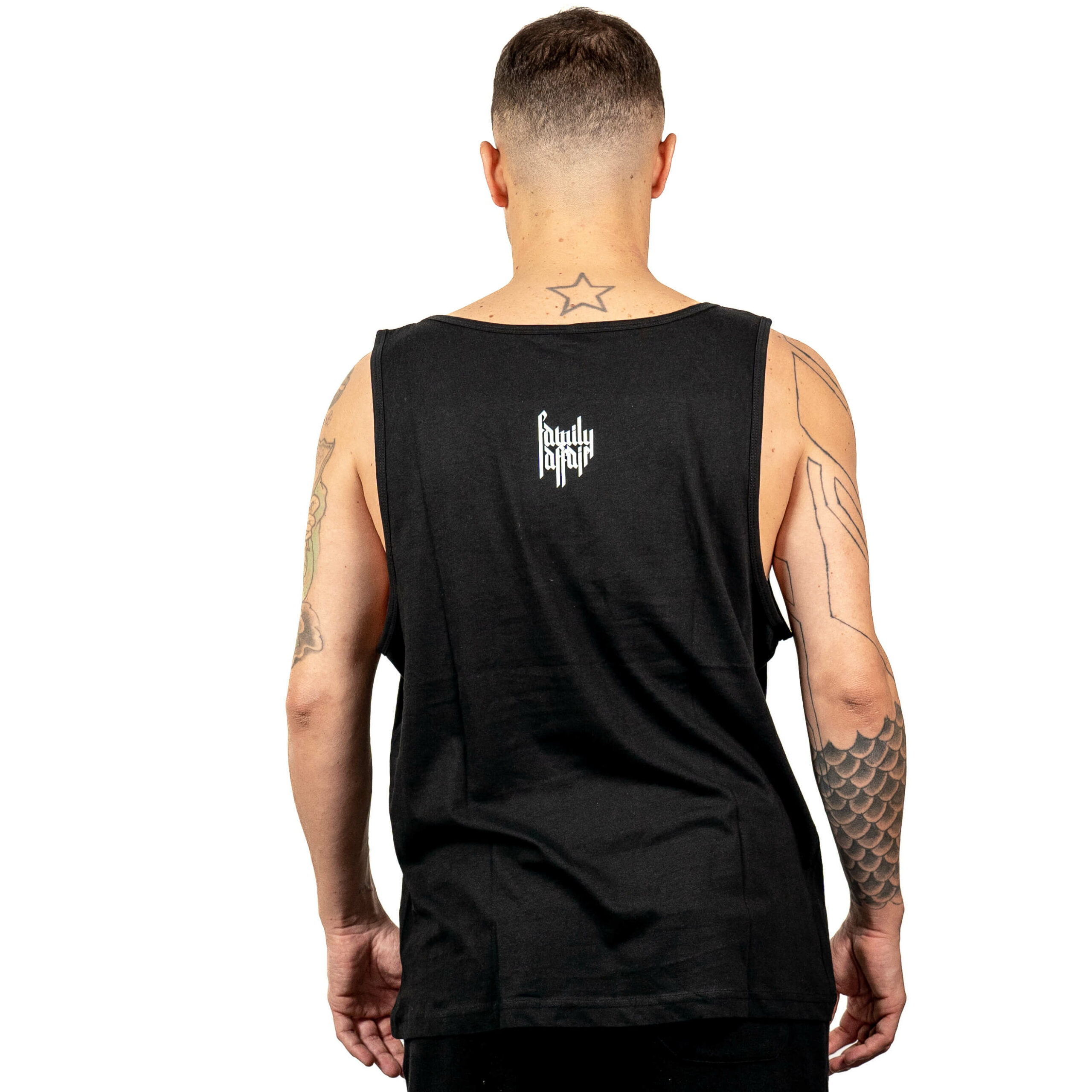 CANOTTA UNISEX - "IO ODIO I TATUAGGI" - NERA - RETRO