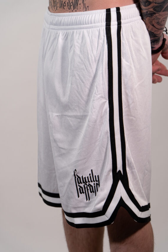 PANTALONCINI BASKET - FAMILY AFFAIR - UNISEX - BIANCO