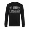 FELPA GIROCOLLO - "IO ODIO I TATUAGGI" BORCHIE - NERA/ACCIAIO - UNISEX - FRONTE