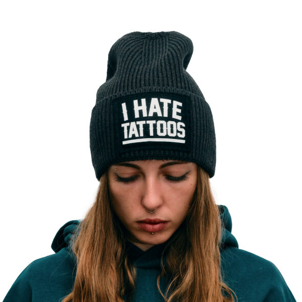 BERRETTA OVERSIZE CON PATCH - "I HATE TATTOOS"
