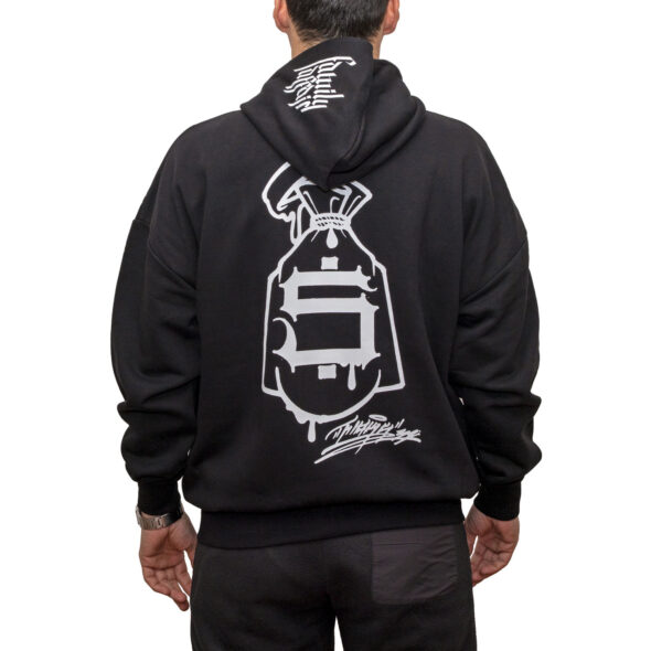 FELPA ZIP CAPPUCCIO - "MONEY BAG" by FLAKS