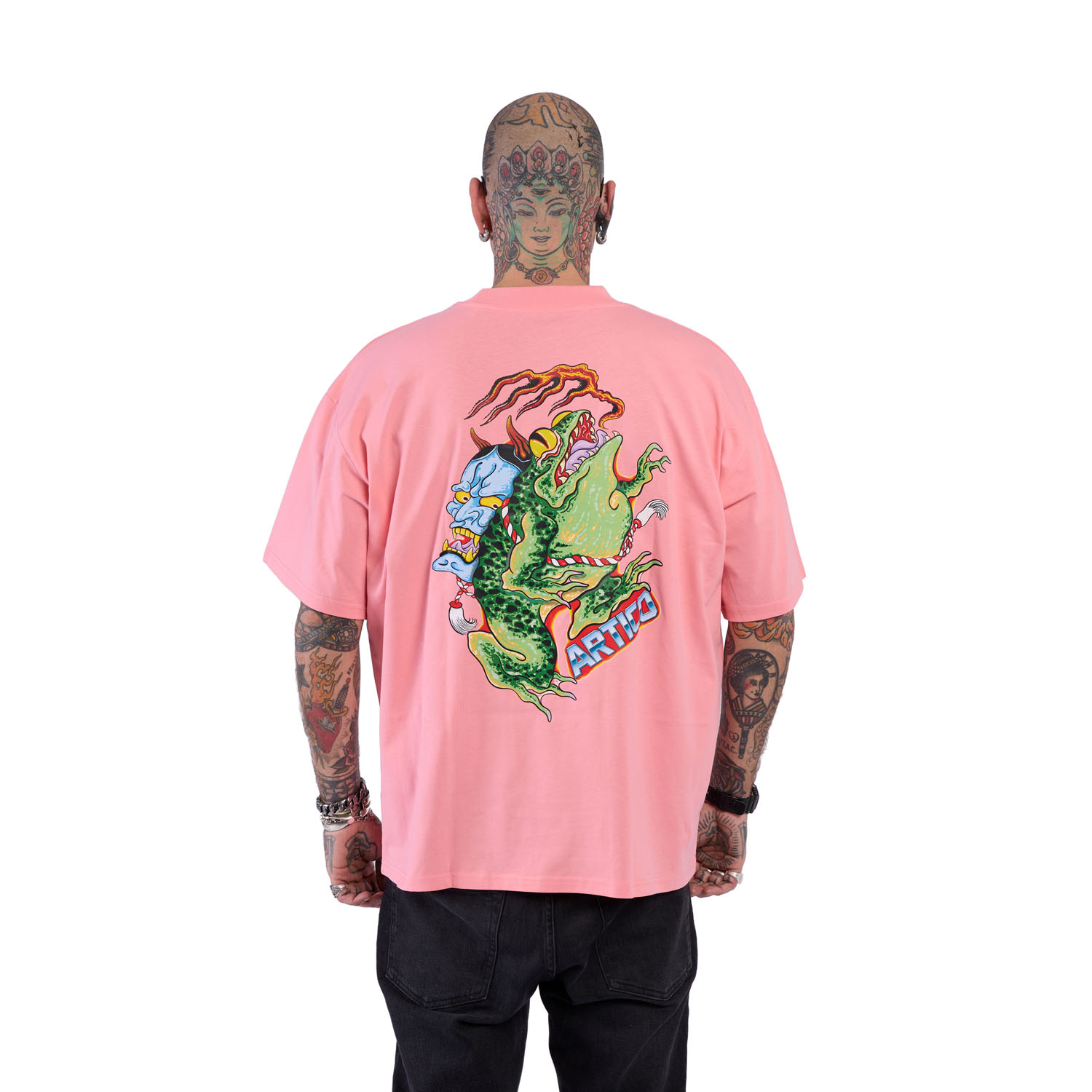 T-SHIRT OVERSIZE A COLLO ALTO - "KAERU" by ARTICO