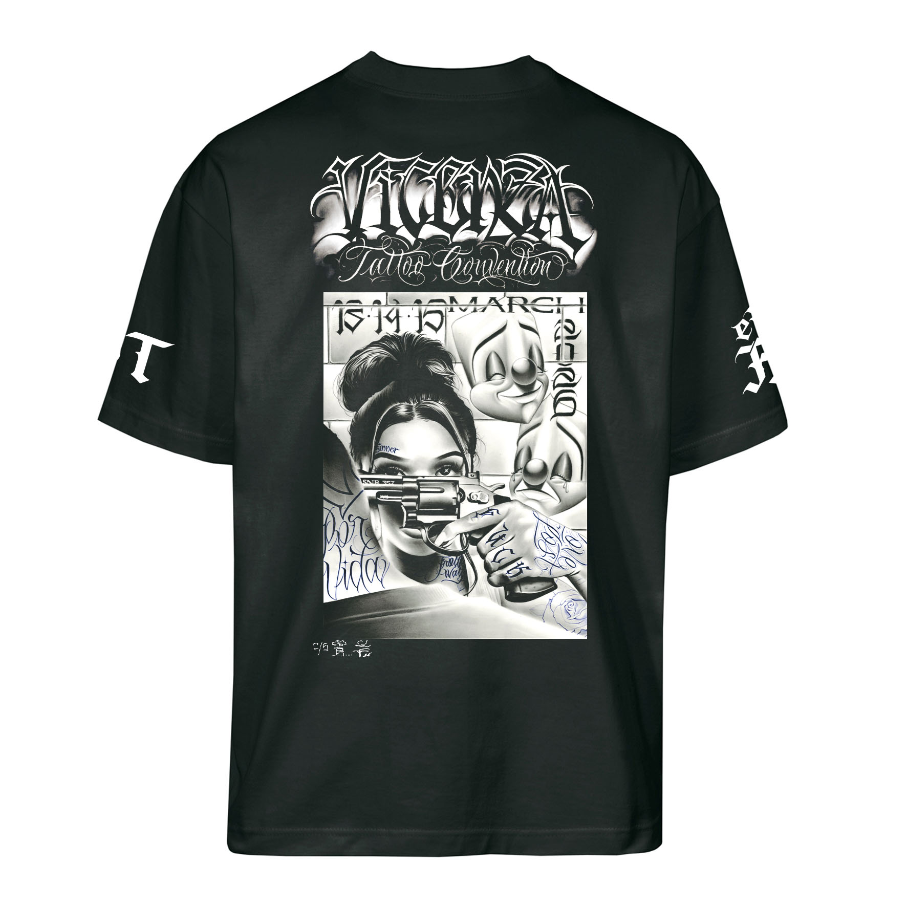 OVERSIZE T-SHIRT - "VICENZA TATTOO CONVENTION" by CRYPTIC TATTOO and EL FRANCO - Image 3