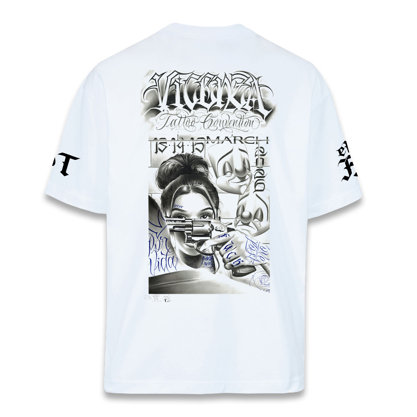 OVERSIZE T-SHIRT - "VICENZA TATTOO CONVENTION" by CRYPTIC TATTOO and EL FRANCO