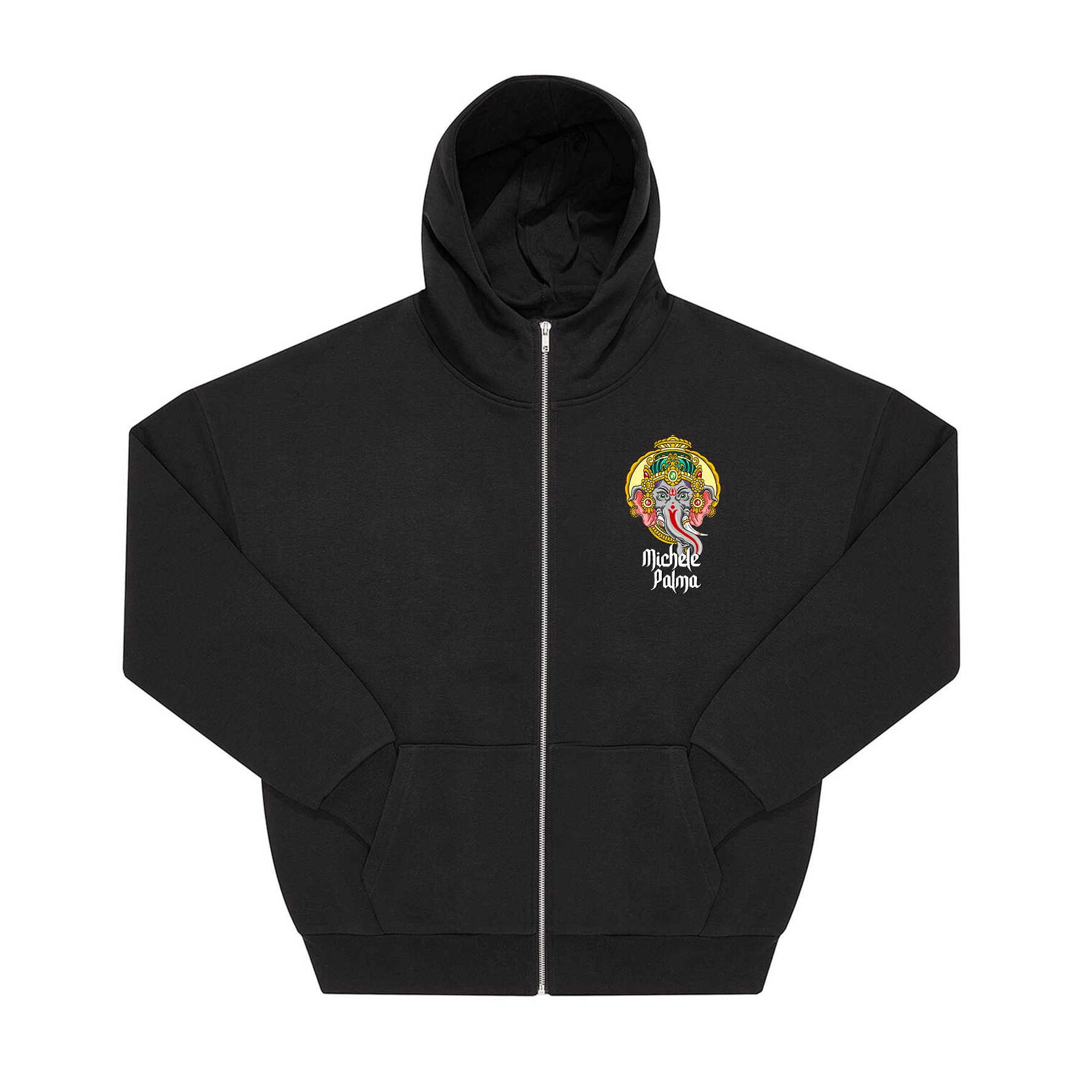 Felpa zip cappuccio - "Ganesh" by Michele Palma - immagine 2