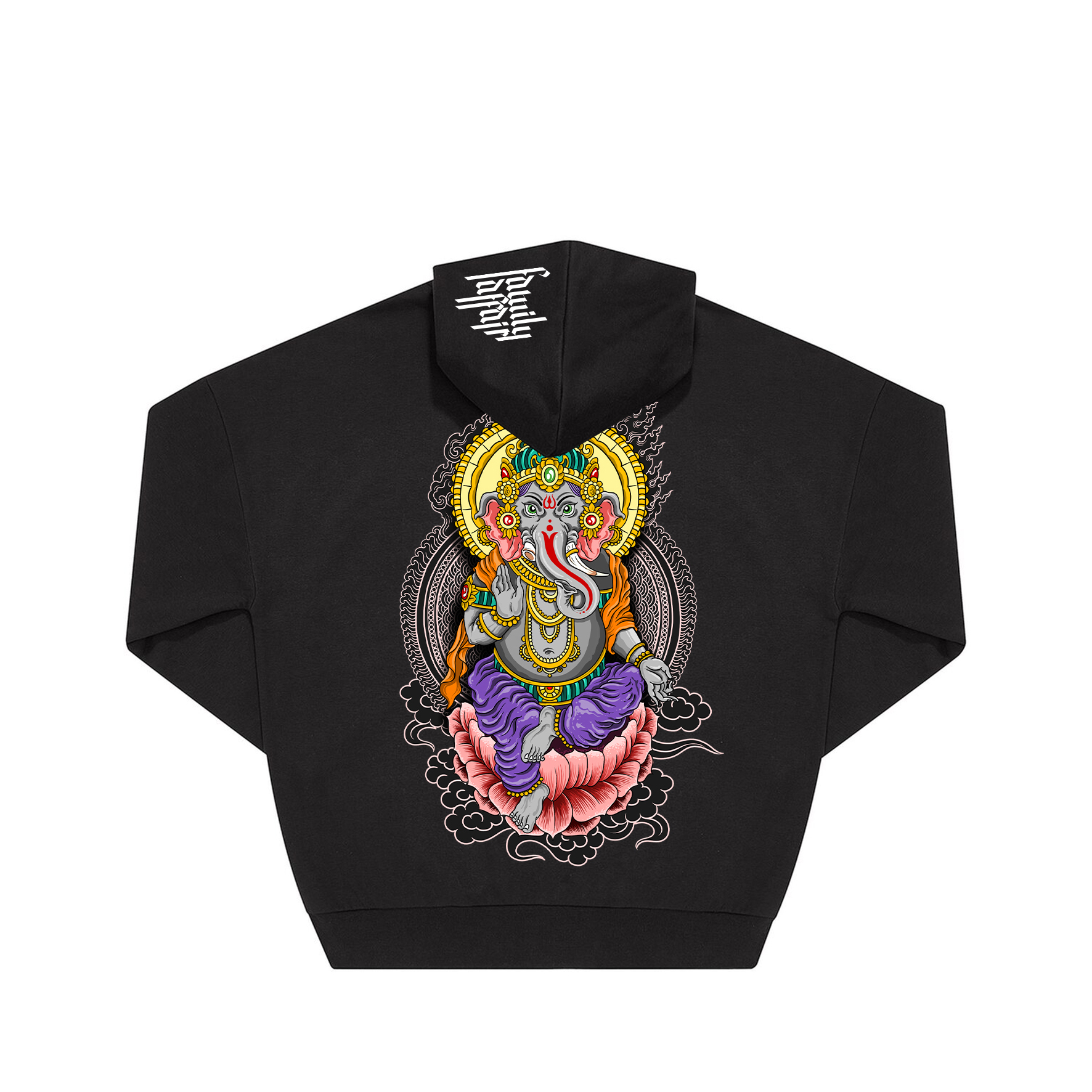 Felpa zip cappuccio - "Ganesh" by Michele Palma