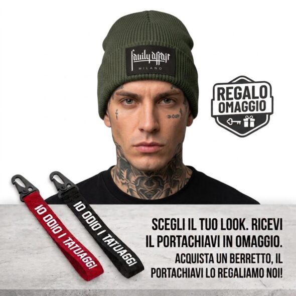 Berretto con Patch "Family Affair" + Portachiavi OMAGGIO